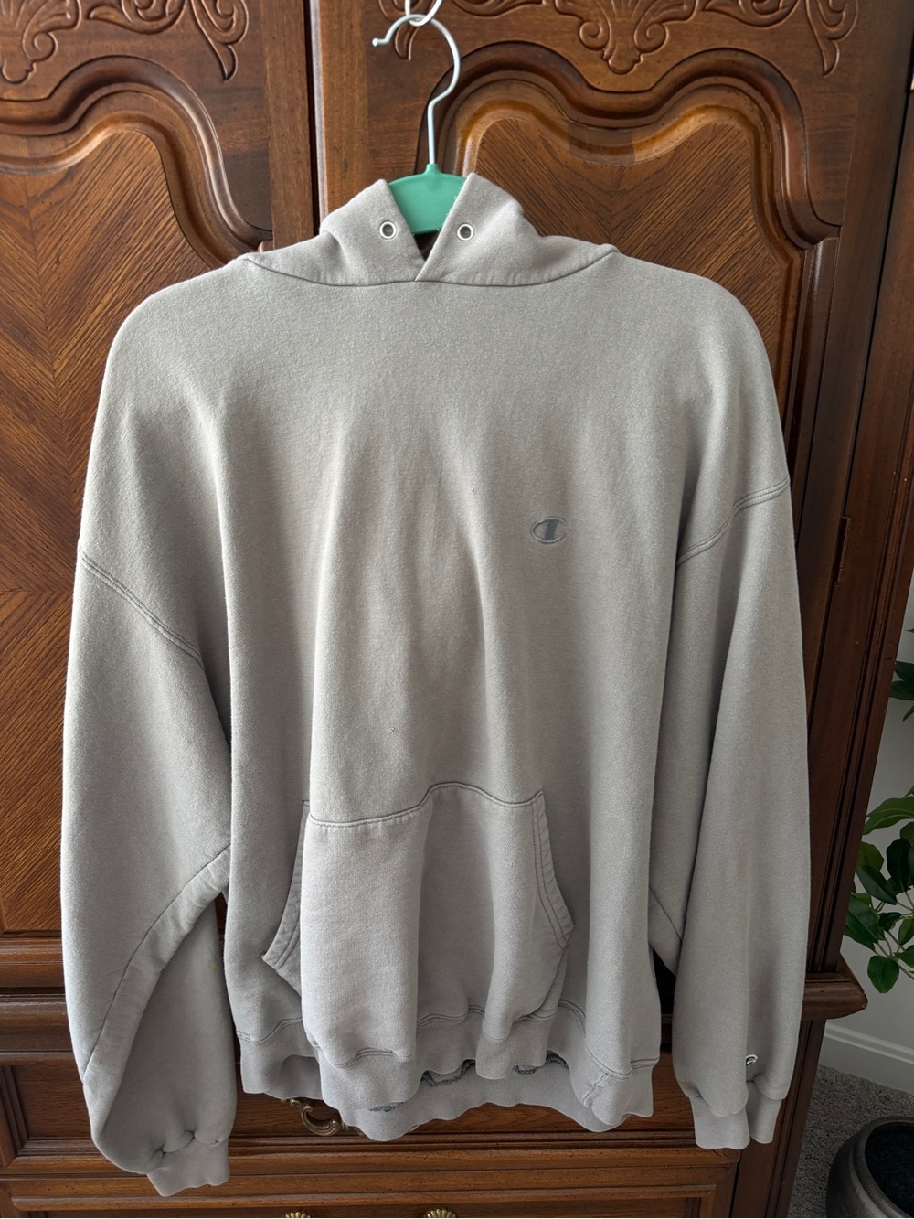 Champion Pullover Hoodie in Taupe Gray